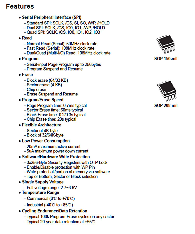 BY25Q32A 32M BIT SPI NOR FLASH