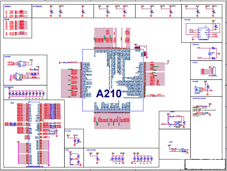 海奇半导体A210 DDR3 电路图参考设计