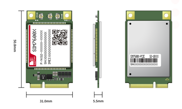 芯讯通SIMCom代理商LTE Cat1系列模组SIM7600-PCIE系列 